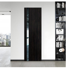 18 VE-V натуральный шпон Espresso 1042S профиль Черный муар вставка Зеркало ProfilDoors Orange