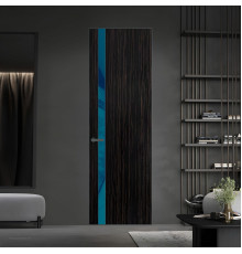 18 VE-V натуральный шпон Espresso 1042S профиль Серая ночь вставка Бирюзовый лак ProfilDoors Orange