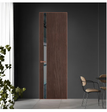 18 VE-V натуральный шпон Espresso 1386M профиль Медь вставка Зеркало Grey ProfilDoors Orange
