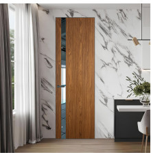 18 VE-V натуральный шпон Espresso 35M профиль Серая ночь вставка Зеркало ProfilDoors Orange
