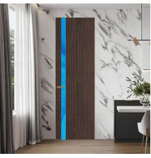 18 VE-V натуральный шпон Espresso 360M профиль Шампань вставка Голубой лак ProfilDoors Orange