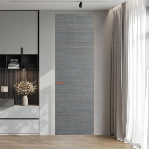 1 VE-H натуральный шпон Bianche Notti 01Q профиль Медь ProfilDoors Orange