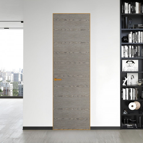 1 VE-H натуральный шпон Bianche Notti 08S профиль Бронза ProfilDoors Orange