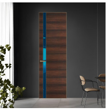 18 VE-H натуральный шпон Albero 1398S профиль Шампань вставка Зеркало Blue ProfilDoors Orange