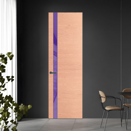 18 VE-H натуральный шпон Duna 1296M профиль Серая ночь вставка Лаванда лак ProfilDoors Orange