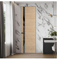 18 VE-H натуральный шпон Duna 500C профиль Черный муар вставка Графит лак ProfilDoors Orange