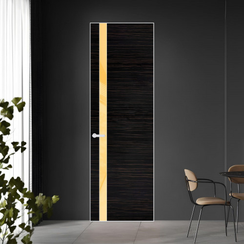 18 VE-H натуральный шпон Espresso 1042S профиль Вайт вставка Кремовый лак ProfilDoors Orange