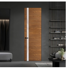 18 VE-H натуральный шпон Espresso 35M профиль Черный муар вставка Светло-серый лак ProfilDoors Orange