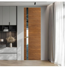 18 VE-H натуральный шпон Espresso 35M профиль Золото вставка Зеркало ProfilDoors Orange
