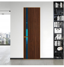 18 VE-V натуральный шпон Albero 1294M профиль Бронза вставка Зеркало Blue ProfilDoors Orange