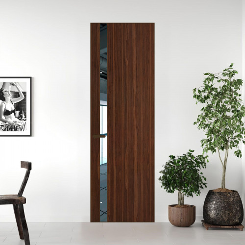 18 VE-V натуральный шпон Albero 1294M профиль Деорэ вставка Зеркало ProfilDoors Orange