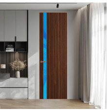 18 VE-V натуральный шпон Albero 1294M профиль Медь вставка Голубой лак ProfilDoors Orange