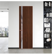18 VE-V натуральный шпон Albero 1294M профиль Медь вставка Холодный серый лак ProfilDoors Orange