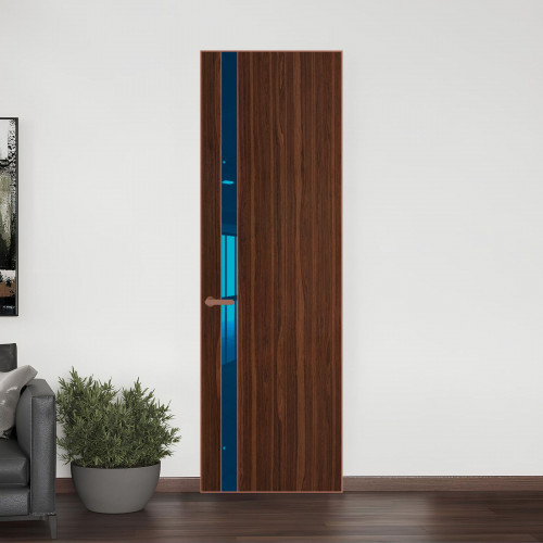 18 VE-V натуральный шпон Albero 1294M профиль Медь вставка Зеркало Blue ProfilDoors Orange