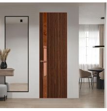 18 VE-V натуральный шпон Albero 1294M профиль Медь вставка Зеркало Bronza ProfilDoors Orange