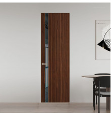 18 VE-V натуральный шпон Albero 1294M профиль Никель матовый вставка Зеркало Grey ProfilDoors Orange