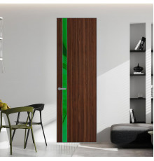 18 VE-V натуральный шпон Albero 1294M профиль Серебро вставка Светло-желтый лак ProfilDoors Orange