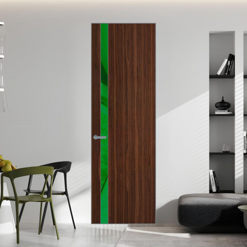 18 VE-V натуральный шпон Albero 1294M профиль Серебро вставка Светло-желтый лак ProfilDoors Orange