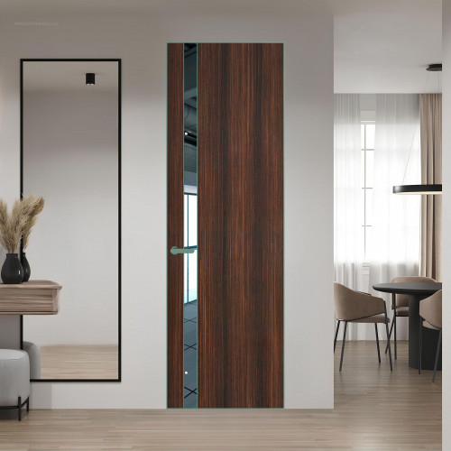 18 VE-V натуральный шпон Albero 1398S профиль Зеленый воск вставка Зеркало ProfilDoors Orange