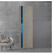 18 VE-V натуральный шпон Bianche Notti 08S профиль Медь вставка Зеркало Blue ProfilDoors Orange