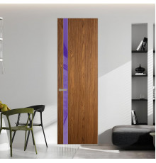 18 VE-V натуральный шпон Espresso 35M профиль Никель матовый вставка Лаванда лак ProfilDoors Orange