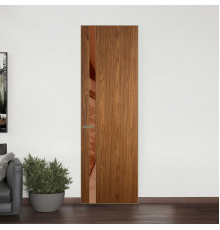 18 VE-V натуральный шпон Espresso 35M профиль Шампань вставка Коричневая нуга лак ProfilDoors Orange