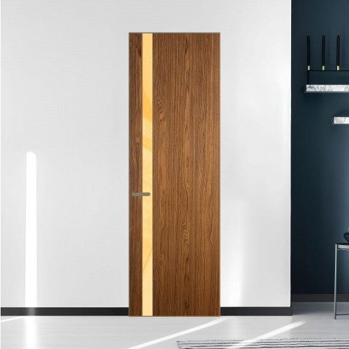 18 VE-V натуральный шпон Espresso 35M профиль Шампань вставка Кремовый лак ProfilDoors Orange