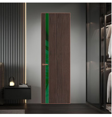 18 VE-V натуральный шпон Espresso 360M профиль Медь вставка Желтый лак ProfilDoors Orange