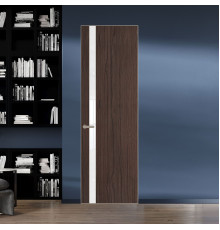 18 VE-V натуральный шпон Espresso 360M профиль Никель матовый вставка Лак классик ProfilDoors Orange