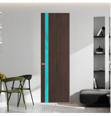 18 VE-V натуральный шпон Espresso 360M профиль Никель матовый вставка Мята лак ProfilDoors Orange