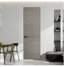 11 VE-H натуральный шпон Bianche Notti 08S профиль Черный муар ProfilDoors Orange