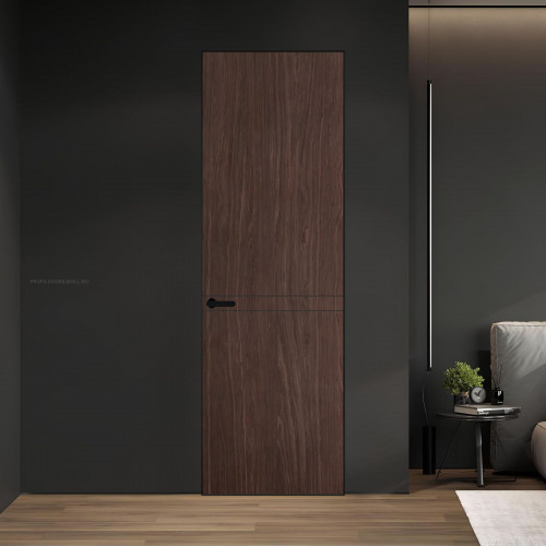 11 VE-V натуральный шпон Espresso 1386M профиль Черный муар ProfilDoors Orange
