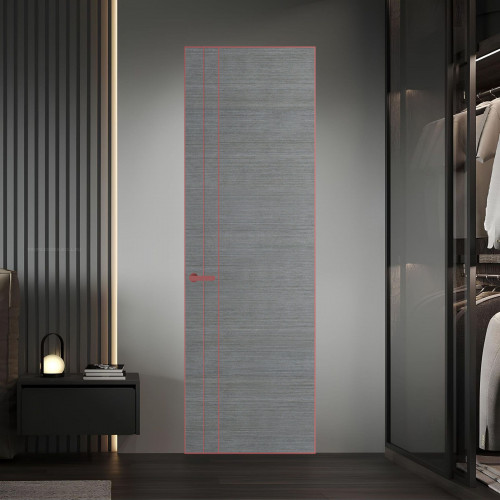 12 VE-H натуральный шпон Bianche Notti 01Q профиль Красный антрацит ProfilDoors Orange