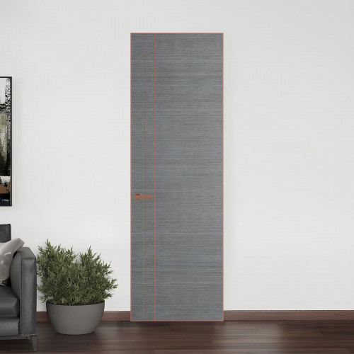 12 VE-H натуральный шпон Bianche Notti 01Q профиль Медь ProfilDoors Orange