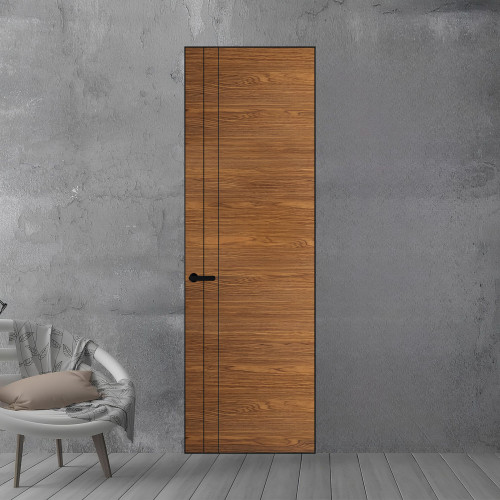 12 VE-H натуральный шпон Espresso 35M профиль Черный матовый ProfilDoors Orange