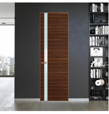 18 VE-H натуральный шпон Albero 1294M профиль Медь вставка Белый лак ProfilDoors Orange