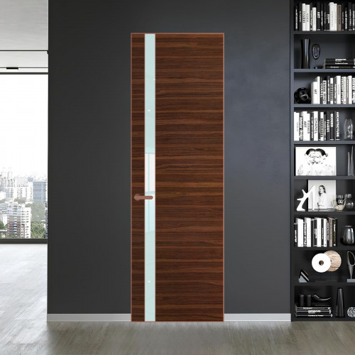 18 VE-H натуральный шпон Albero 1294M профиль Медь вставка Белый лак ProfilDoors Orange