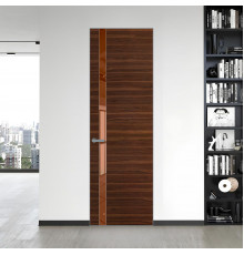 18 VE-H натуральный шпон Albero 1294M профиль Серебро вставка Зеркало Bronza ProfilDoors Orange