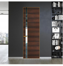 18 VE-H натуральный шпон Albero 1398S профиль Бронза вставка Зеркало ProfilDoors Orange
