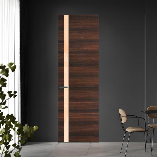 18 VE-H натуральный шпон Albero 1398S профиль Серая ночь вставка Бежевый лак ProfilDoors Orange