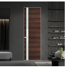 18 VE-H натуральный шпон Albero 1398S профиль Вайт вставка Белый лак ProfilDoors Orange