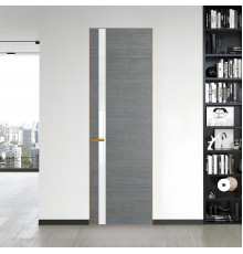 18 VE-H натуральный шпон Bianche Notti 01Q профиль Бронза вставка Лак классик ProfilDoors Orange
