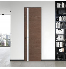 18 VE-H натуральный шпон Bianche Notti 822M профиль Черный муар вставка Лак классик ProfilDoors Orange