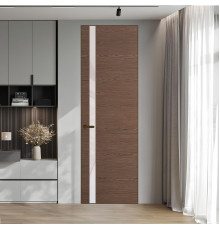 18 VE-H натуральный шпон Bianche Notti 822M профиль Деорэ вставка Светло-серый лак ProfilDoors Orange