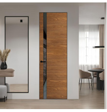 18 VE-H натуральный шпон Espresso 35M профиль Черный матовый вставка Графит лак ProfilDoors Orange