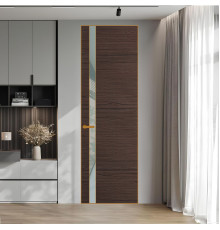 18 VE-H натуральный шпон Espresso 360M профиль Бронза вставка Теплый серый лак ProfilDoors Orange