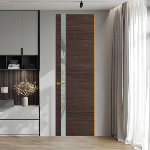 18 VE-H натуральный шпон Espresso 360M профиль Бронза вставка Теплый серый лак ProfilDoors Orange