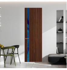 18 VE-V натуральный шпон Albero 1294M профиль Красный антрацит вставка Синий лак ProfilDoors Orange