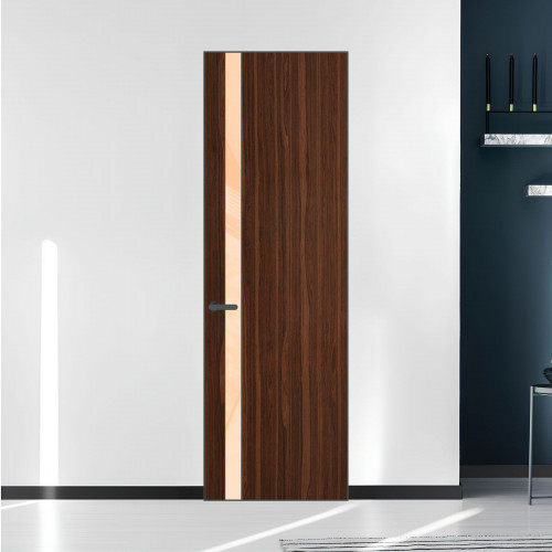 18 VE-V натуральный шпон Albero 1294M профиль Серая ночь вставка Бежевый лак ProfilDoors Orange