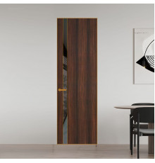 18 VE-V натуральный шпон Albero 1398S профиль Бронза вставка Графит лак ProfilDoors Orange